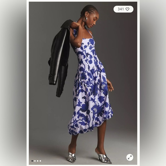 Maeve by Anthropologie Halter Bubble Midi Dress - Picture 1 of 10